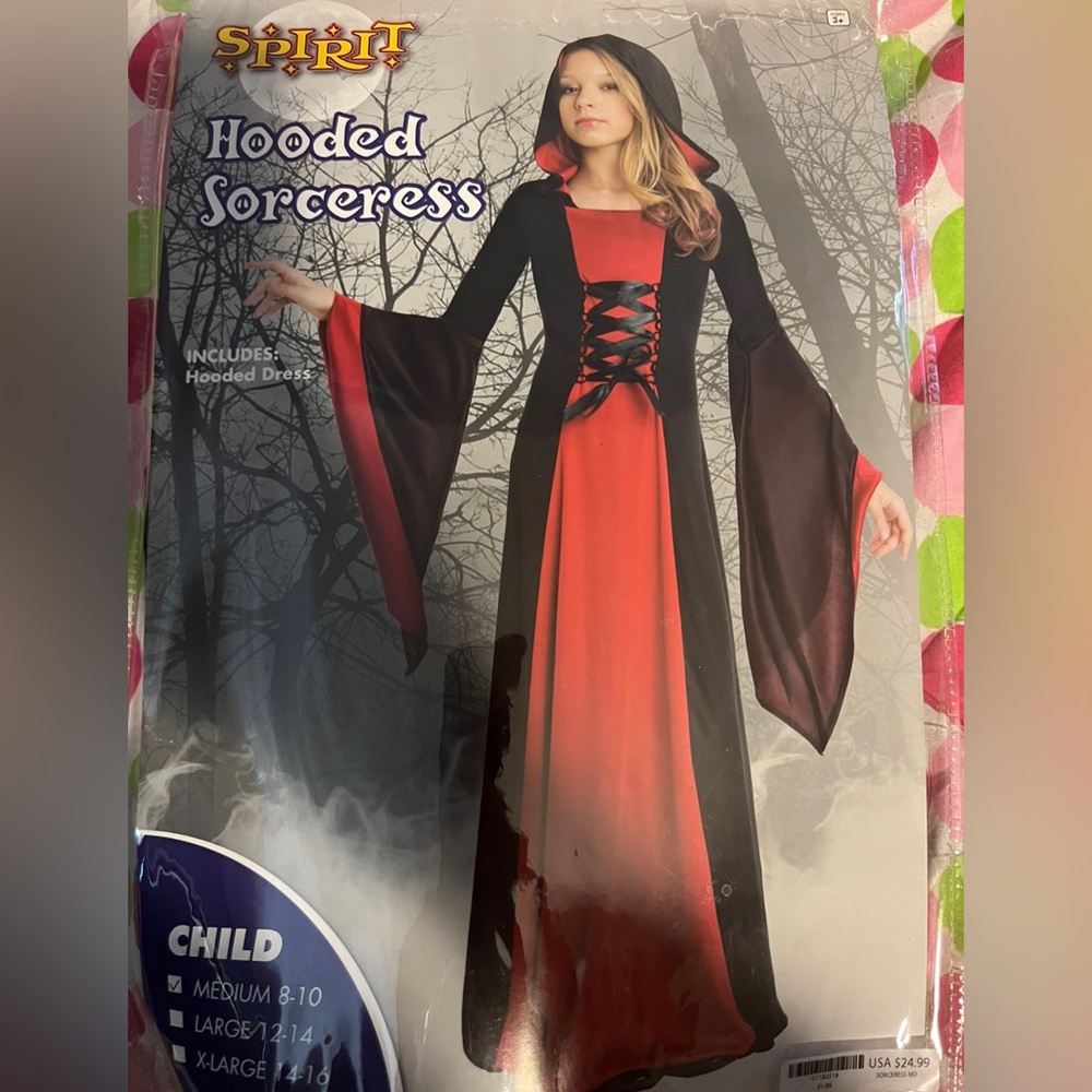 Costume, hooded sorceress/ vampire